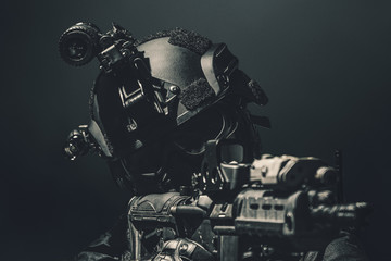 special forces soldier police, swat team member