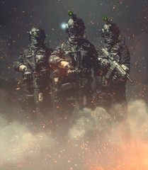 special forces soldier police, swat team member