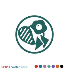 Breakfast icon. Vector symbol on a background