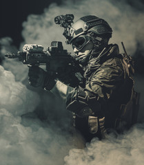 special forces soldier police, swat team member