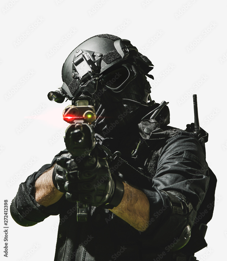 Wall mural special forces soldier police, swat team member