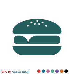 Burger icon vector of fast food set for UI and UX, website or mobile application