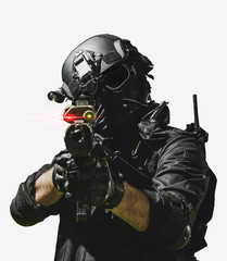special forces soldier police, swat team member