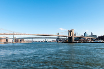 Manhattan Bridge in New York, United States.