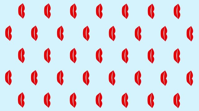 Animated pattern moving girl concept