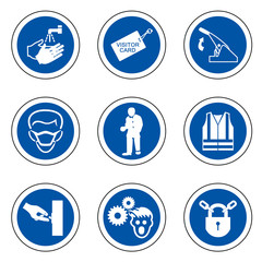 Required Personal Protective Equipment (PPE) Symbol,Safety Icon,Vector Illustration