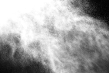 A stream of water and a cloud of drops