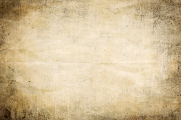Old crumpled paper background or texture