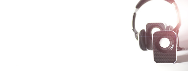 Speakers on white isolated background