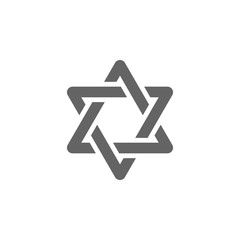 Fototapeta premium Star of David&nbsp; icon. Element of World religiosity icon. Premium quality graphic design icon. Signs and symbols collection icon