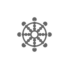 Wheel of Dharma  icon. Element of World religiosity icon. Premium quality graphic design icon. Signs and symbols collection icon