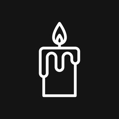 Candle vector icon. Light concept. Can be used for topics like celebration, holiday, decoration. Candles icons