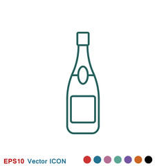 Champagne vector icon, celebration concept icon on background