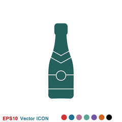 Champagne vector icon, celebration concept icon on background