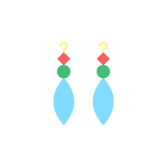 Earrings color icon. Element of boho color icon. Premium quality graphic design icon. Signs and symbols collection icon for websites, web design, mobile app