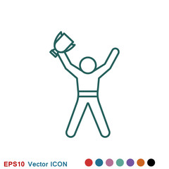 Champion vector icon, flat design for web or mobile app, award symbol.