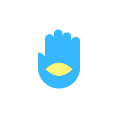 Hamsa color icon. Element of boho color icon. Premium quality graphic design icon. Signs and symbols collection icon for websites, web design, mobile app