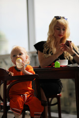 Beautiful young businesswoman in working break