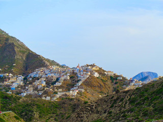 Fototapeta na wymiar small village in the mountain of greece
