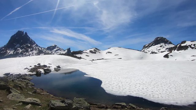 panorama of Pic du Midi  Ossau in the french Pyrenees