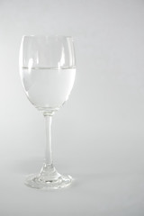water in wine glass