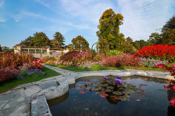 Wunderschöner Teich im Gartenparadies von Stresa