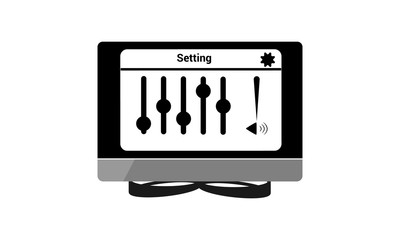 Desktop Setting icon. - Vector 