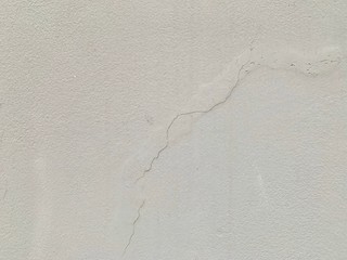 Abstract background, White cement walls with cracks as natural wallpaper