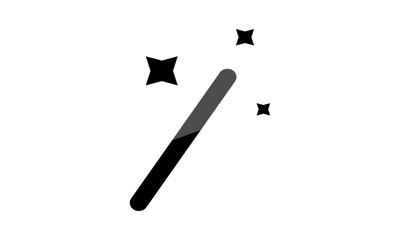 Obraz premium Magician wand icon for magic and fantasy games