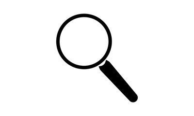 Vector magnifying glass icon with reflection - Vector 