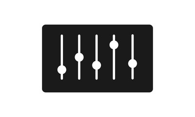 Equalizer, music adjustments line vector icon - Vector 
