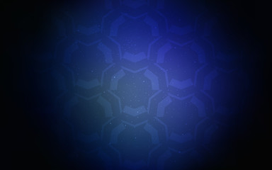 Dark BLUE vector pattern with lines.
