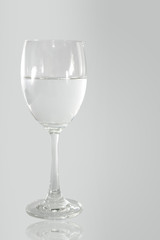 water in clean wine glass