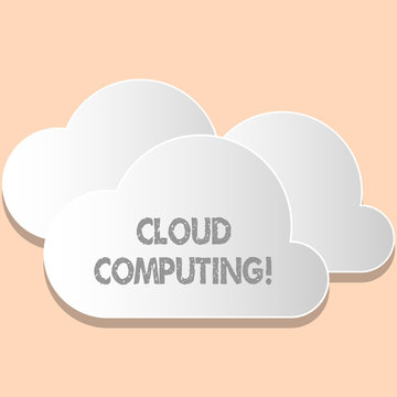 Word writing text Cloud Computing. Business photo showcasing Online Information Storage Virtual Media Data Server