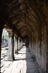 Obraz premium Corridor of Angkor Thom, Cambodia