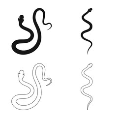 Vector illustration of mammal and danger symbol. Set of mammal and medicine stock symbol for web.