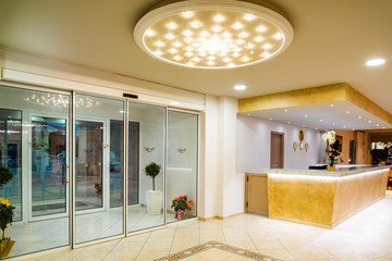 Lounge area of a hotel, club, company lobby