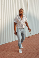 fashion, man, street, young, style, stylish, lifestyle, casual, urban, handsome, male, adult, model, guy, people, city, men, person, portrait, background, outdoors, denim, modern, hipster, jacket, pos