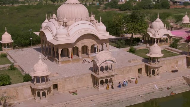 Ancient India temples , U.P, 4k aerial drone view