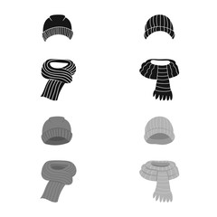 Vector illustration of clothes  and texture icon. Collection of clothes  and weather  vector icon for stock.