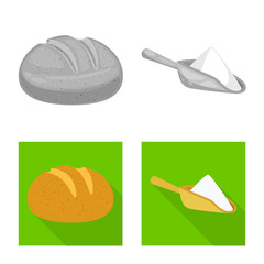 Vector design of agriculture and farming logo. Collection of agriculture and plant  vector icon for stock.