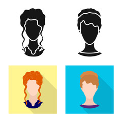 Vector illustration of professional and photo sign. Set of professional and profile stock symbol for web.