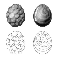 Vector design of animal and prehistoric sign. Collection of animal and cute  stock symbol for web.