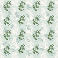 Seamless pattern of palm,  jungle , tropical,   leaves background. Vector floral, botanical and foliage illustration. Pattern for print.