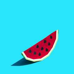 Paper slice of watermelon in bright sunshine