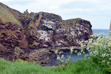 rocks and blue sky in Scotland