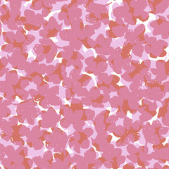 Vector pink feminine blossom seamless pattern. Floral background ideal for nursery wallpaper, wrapping paper and packaging.