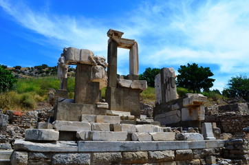the ruins of the ancient town Ephesus in Turkey
