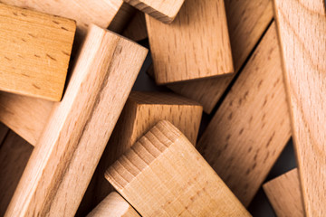 Background of wooden cubes. background image.