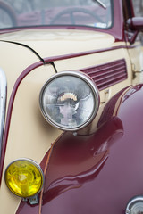 Close up detail of a vintage car